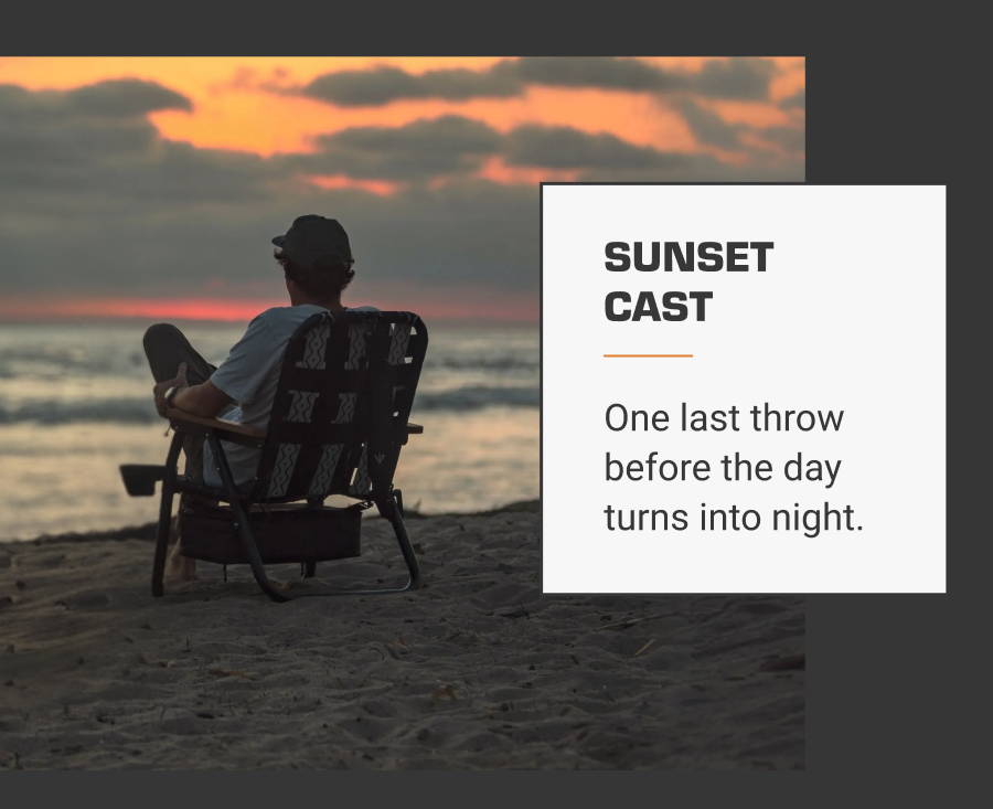 Sunset cast One last throw before the day turns into night.