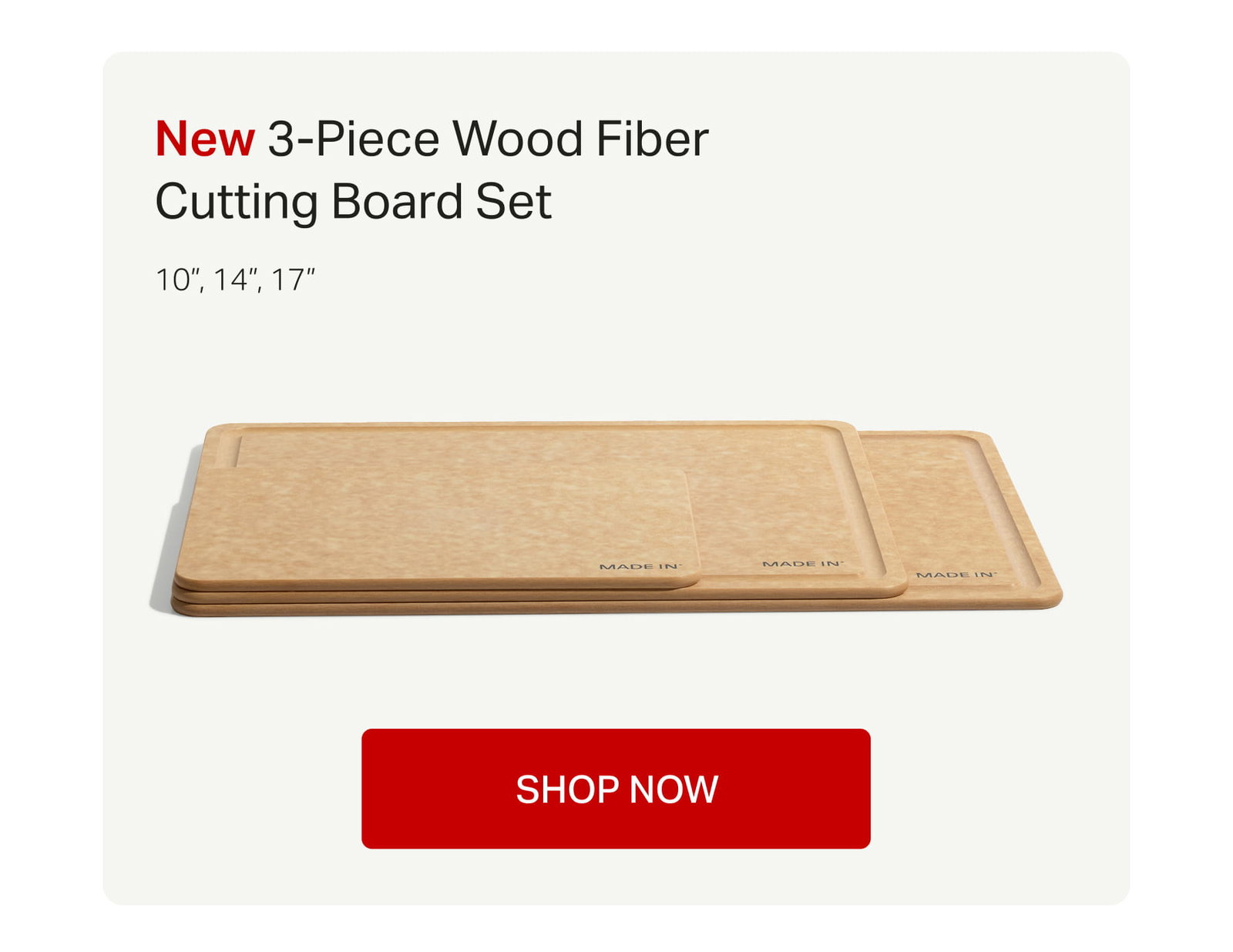 New 3-Piece Wood Fiber Cutting Board Set | Shop Now