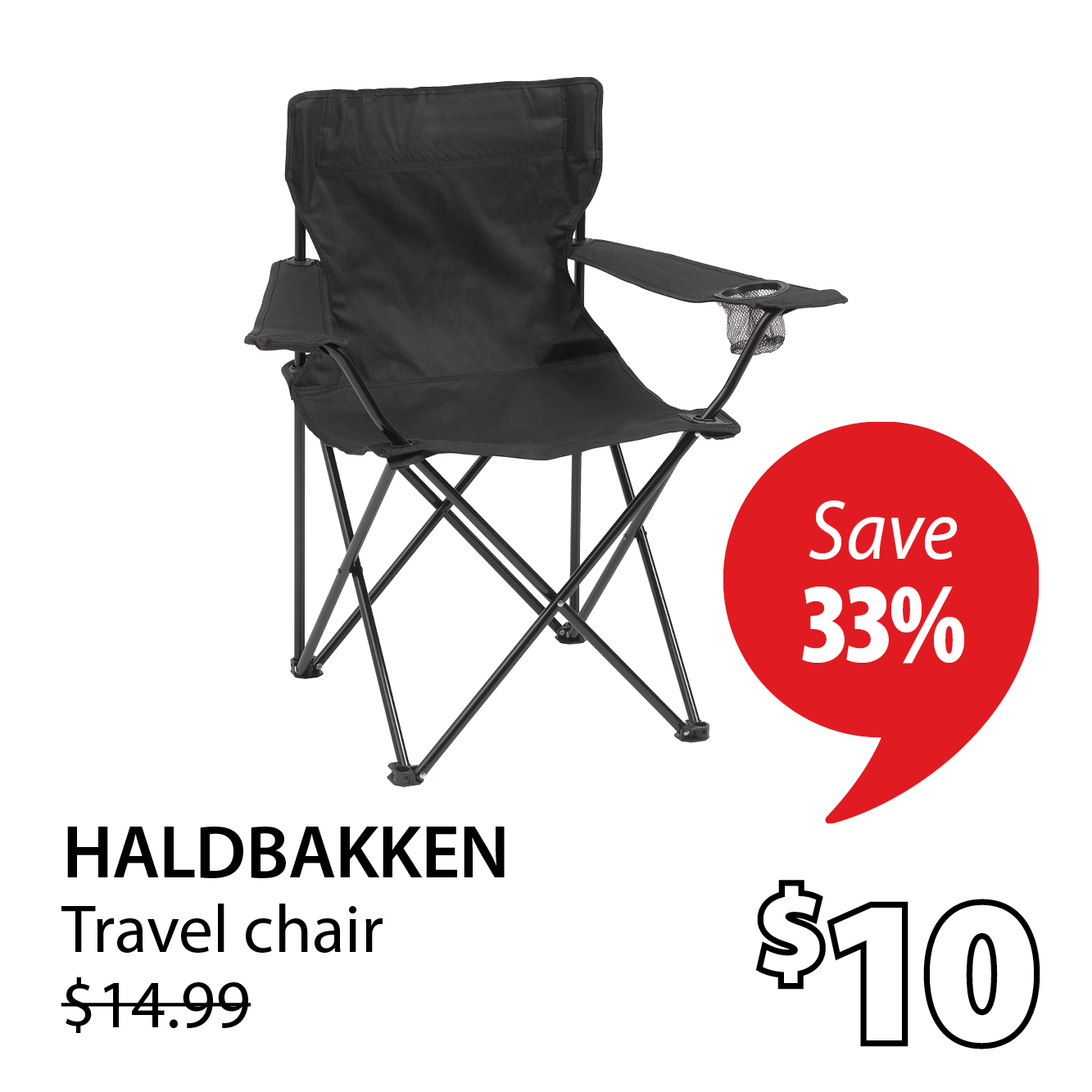 HALDBAKKEN Travel chair | Save 33%