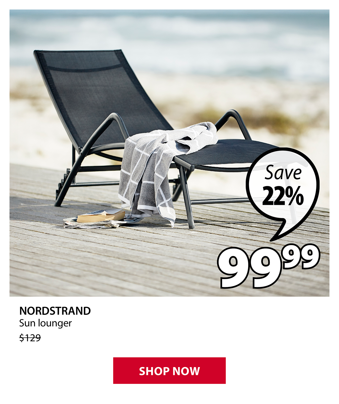 NORDSTRAND Sun lounger | Save 22%