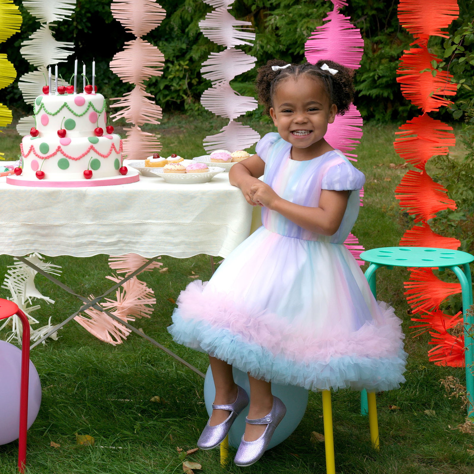 Rainbow Tulle Dress