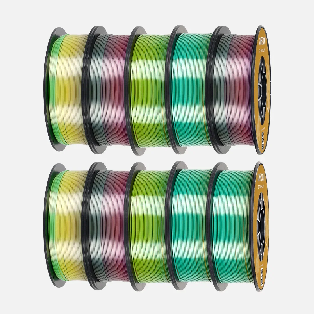 10Rolls Silk Rainbow Multicolor PLA