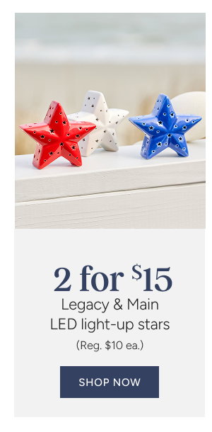 2 for $15 Legacy & Main LED Light-Up Stars (reg. $10 ea)