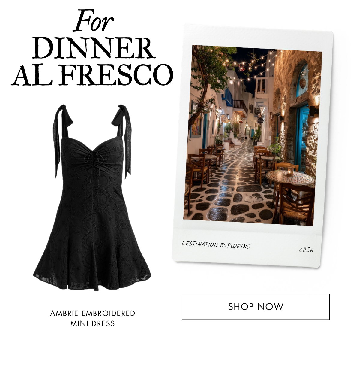 For Dinner Al Fresco