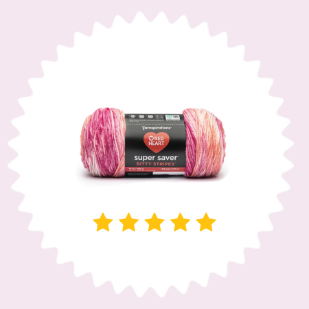 Red Heart Super Saver Bitty Stripes - 40% Off