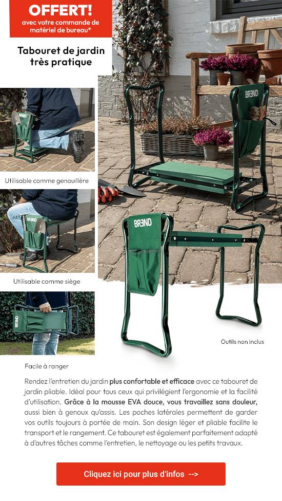 Tabouret de jardin pliable : le plaisir du jardinage sans douleur