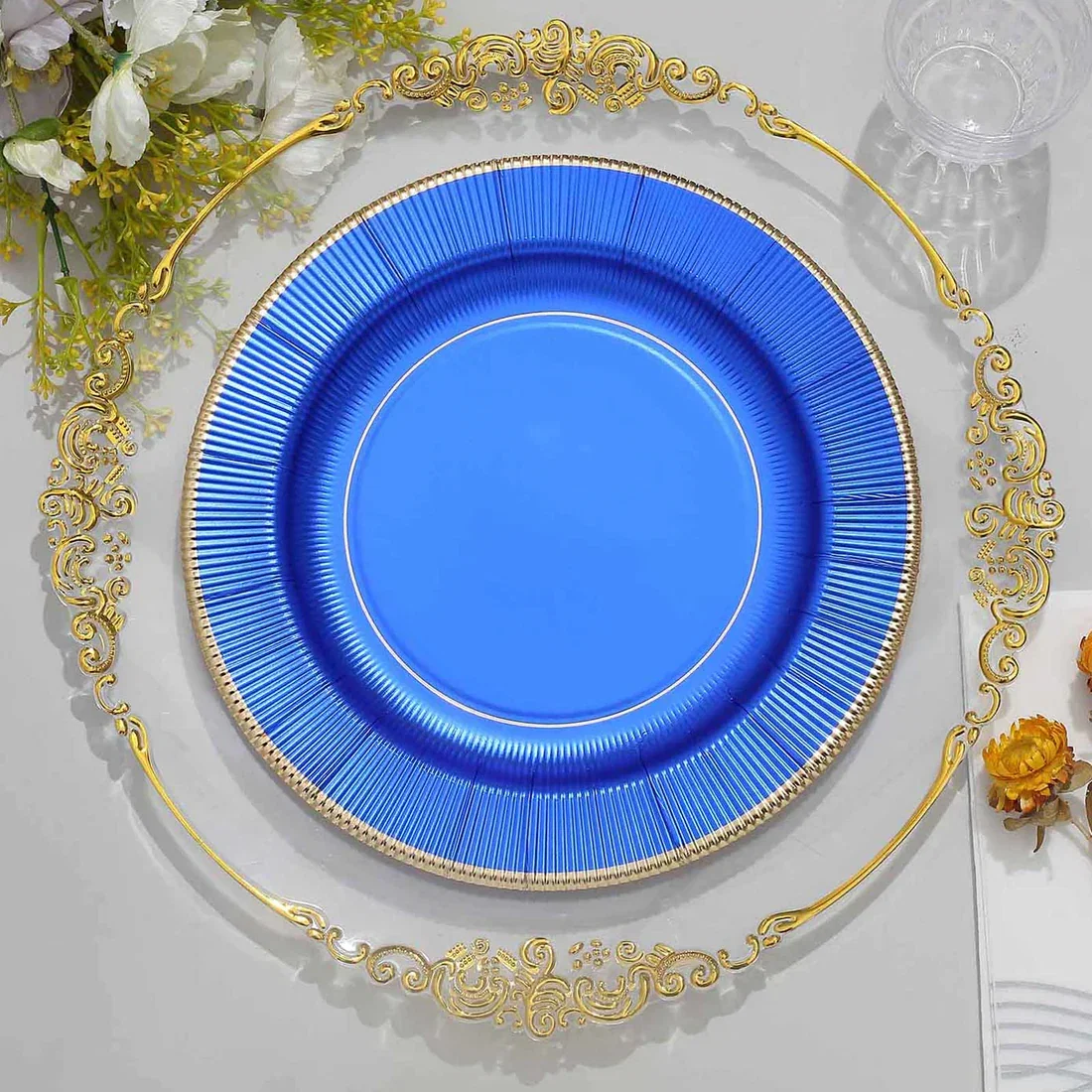 Paper Dinner Plates 10 Inch Royal Blue