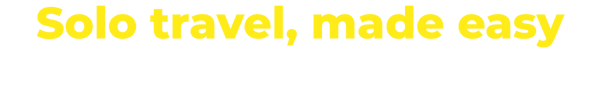 Text promoting solo travel with four tours available, emphasising no single supplement fee.