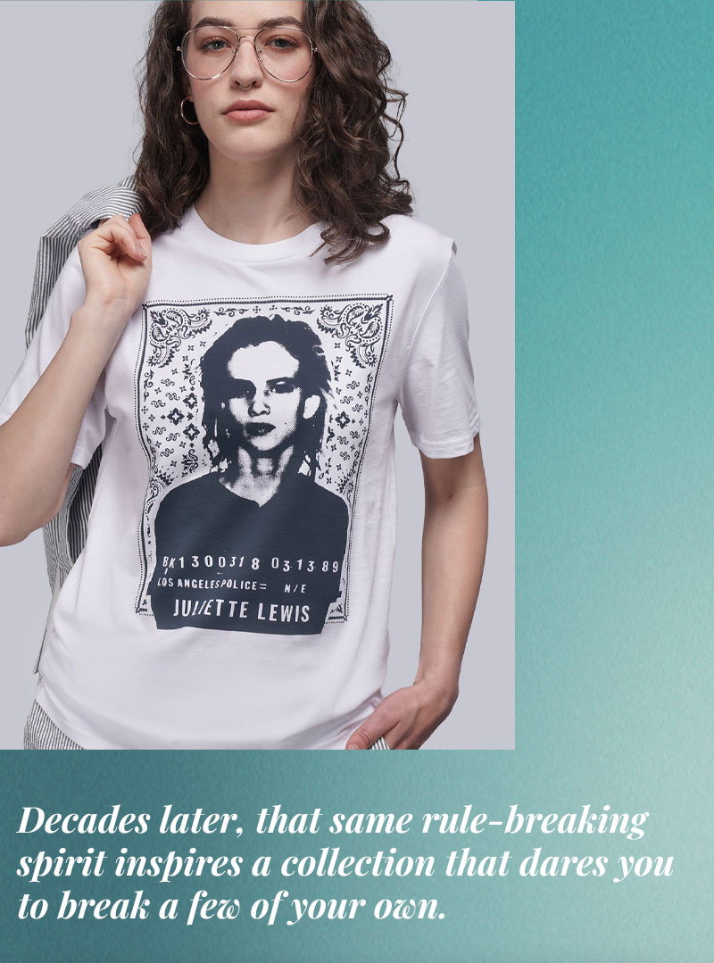 Decades later, that same rule-breaking spirit inspires a collection dares you to break a few of your own.