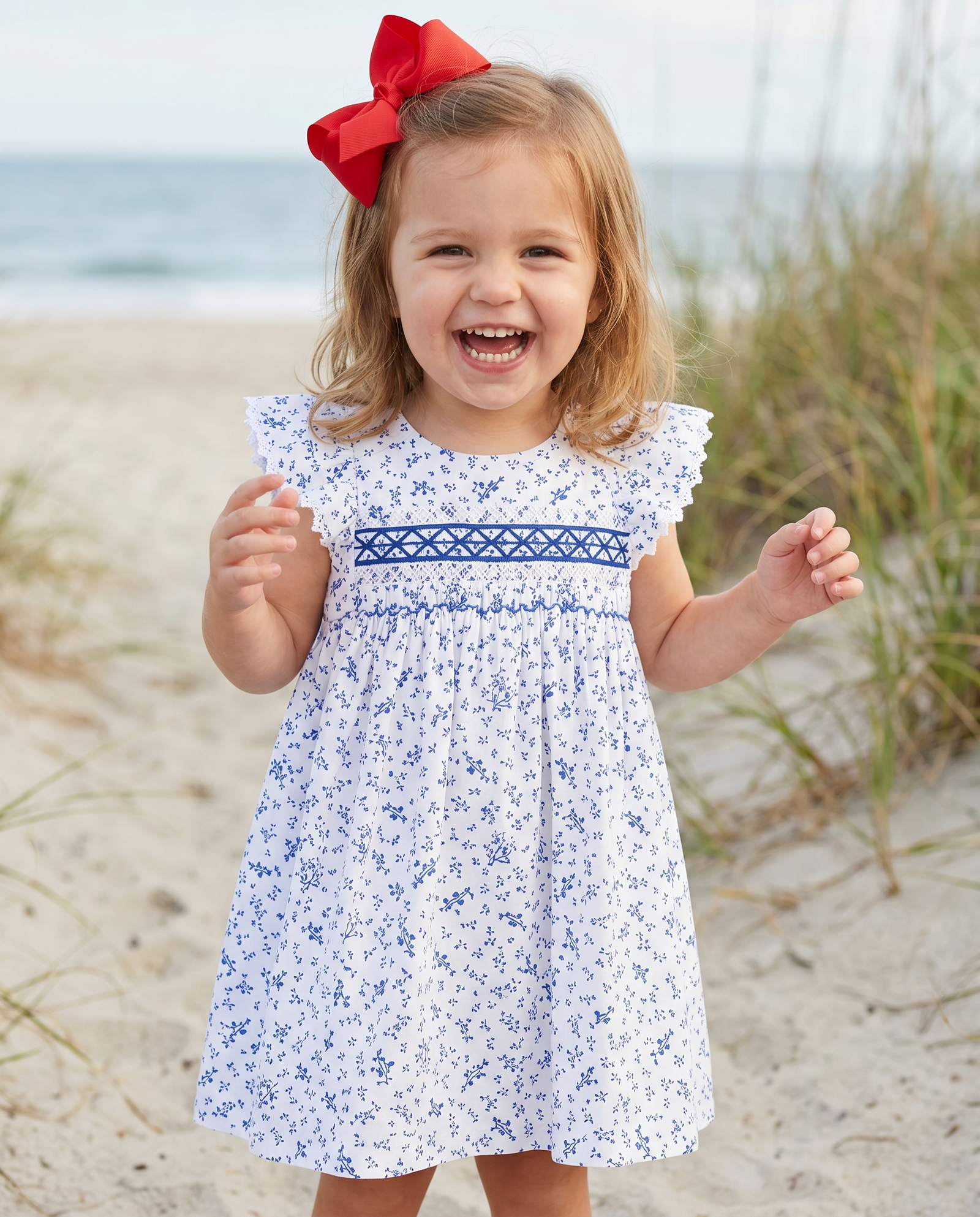 Blue Posy Party Dress