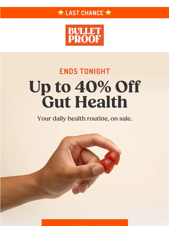 Final Day: Up to 40% Off Gut Health