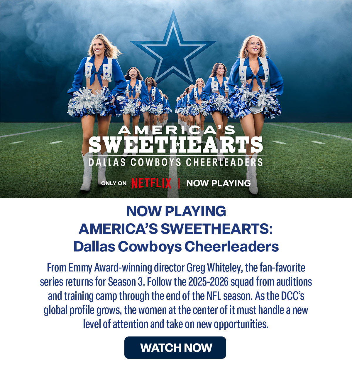America's Sweethearts Dallas Cowboys Cheerleaders | Now Playing On Netflix