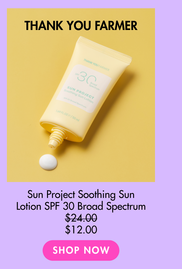 Thank You Farmer Sun Project Soothing Sun Lotion SPF 30 Broad Spectrum