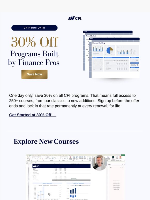 24 Hour Flash Sale: Save 30% on All CFI Plans