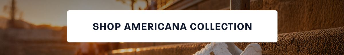Free to Roam. The new Americana Collection. Crisp whites, deep indigos, sun-faded reds — and a barefoot feel built for wherever the day takes you.
