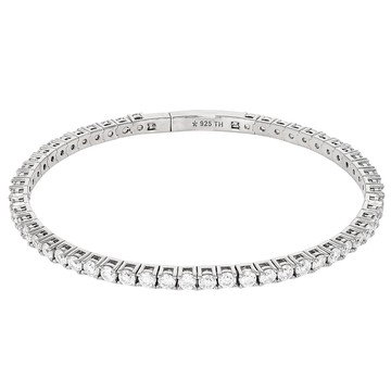 Moissanite Platineve Flex Bangle Bracelet 5.00ctw DEW