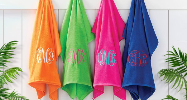 Custom embroidered towels for beach fun