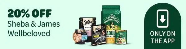 20% Off James Wellbeloved and Sheba in the App