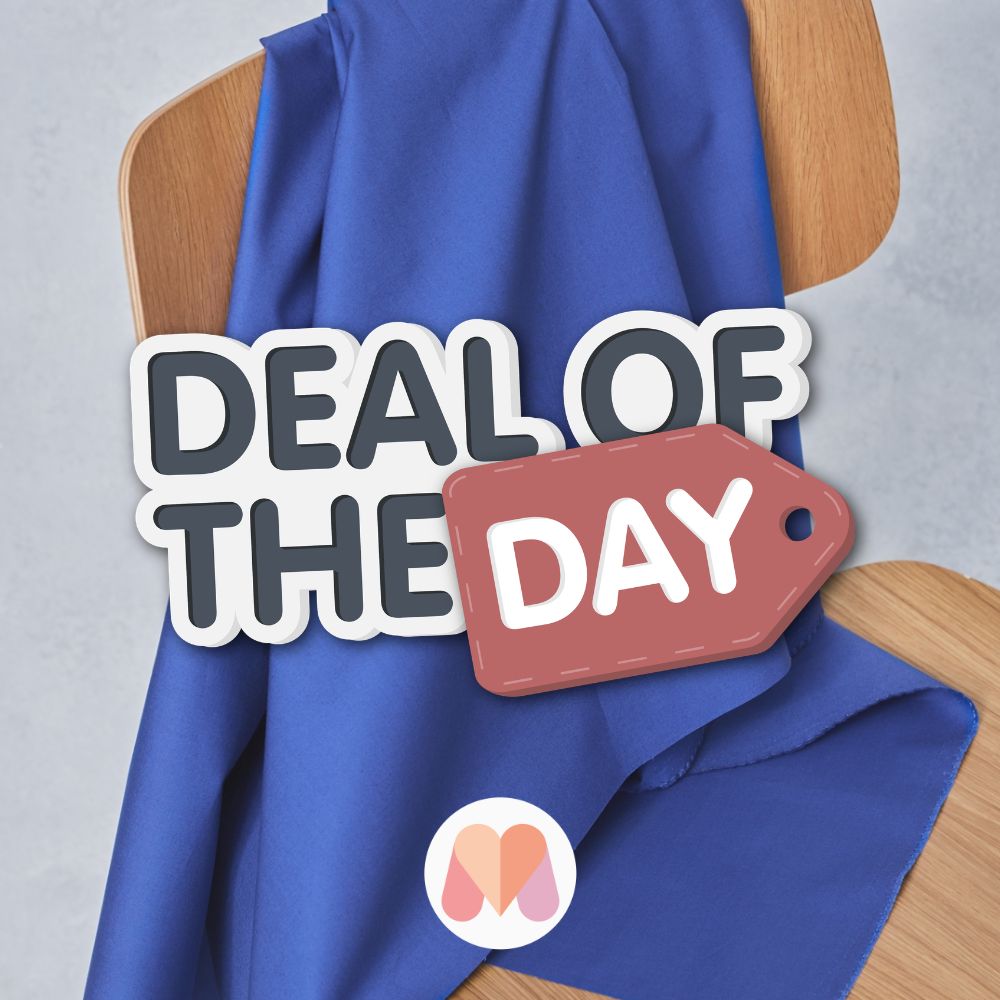 Mind The MAKER Organic Trench Stretch Woven Cotton Poplin Fabric Colbalt Blue