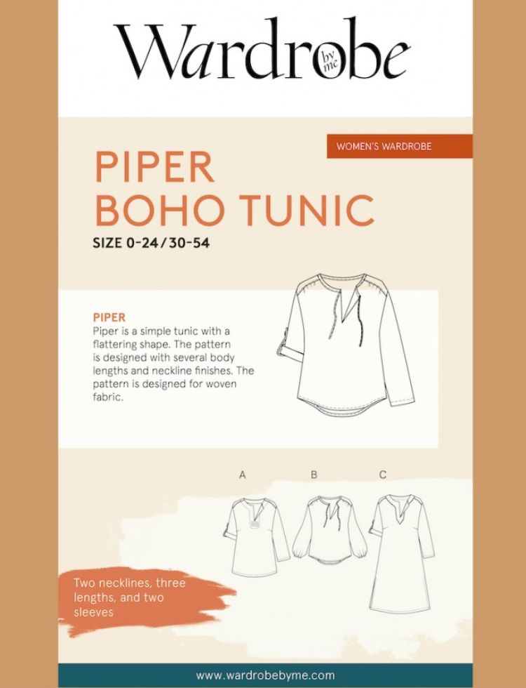 Wardrobe By Me Paper Sewing Pattern Piper Boho Tunic