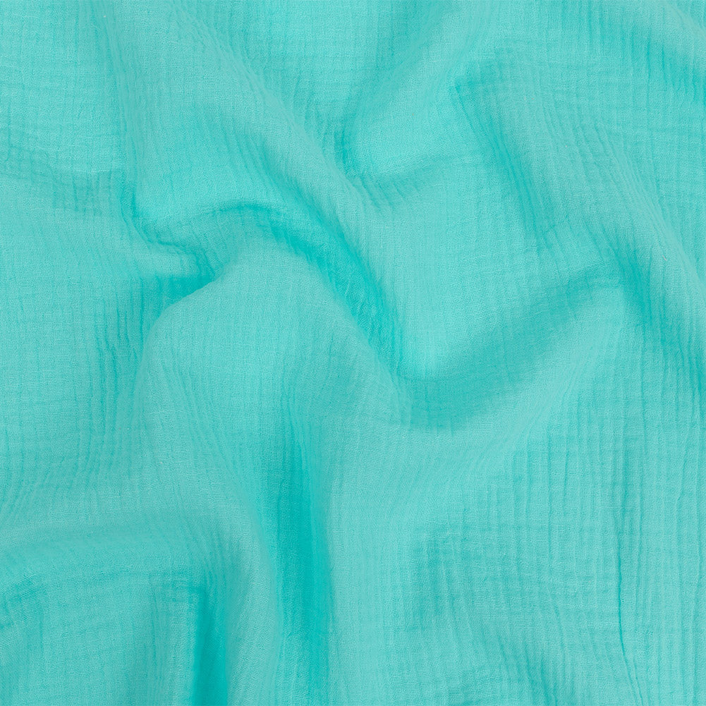Image of Double Cotton Gauze - Aqua - Talamanca Collection