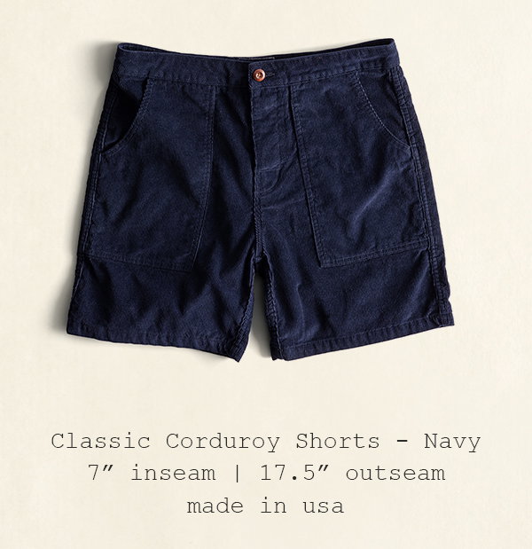 Classic Corduroy Shorts - Navy