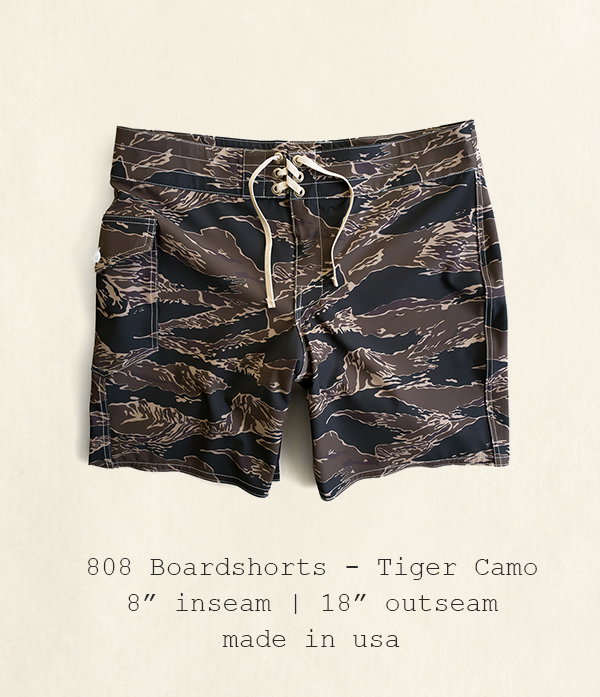 808 Boardshorts - Tiger Camo