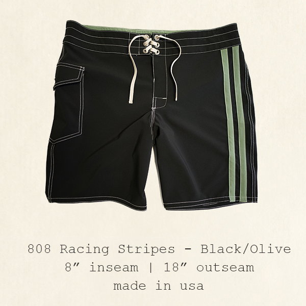 808 Racing Stripes - Black/Olive