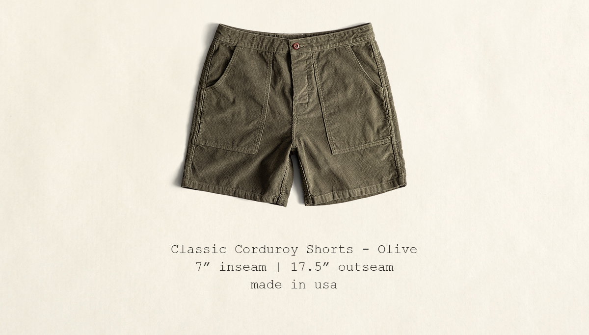 Classic Corduroy Shorts - Olive