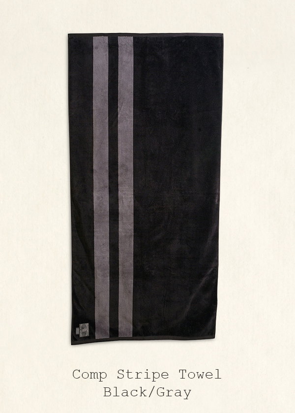 Comp Stripe Towel - Black/Grey
