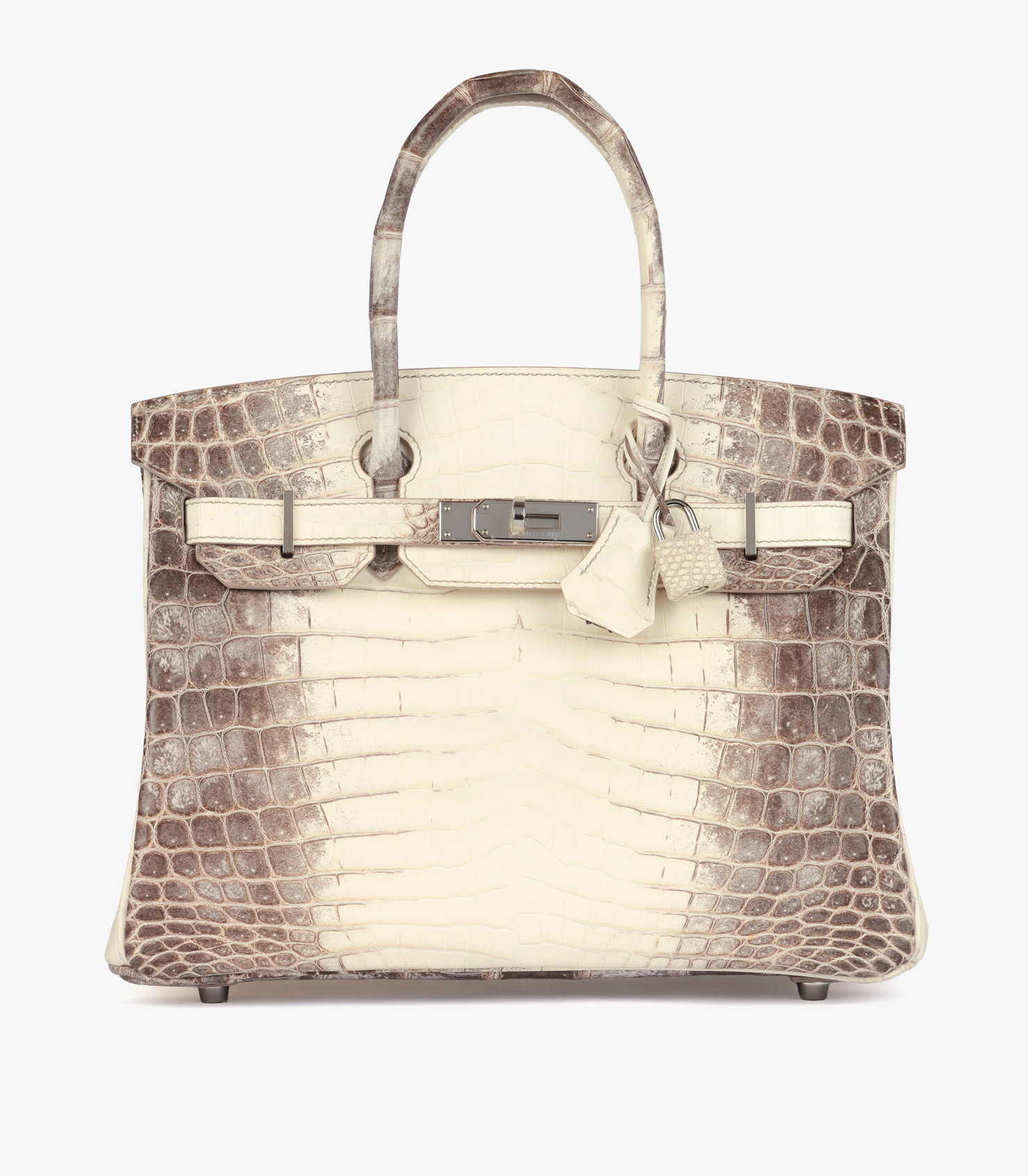Blanc Himalaya Matte Niloticus Crocodile Leather Birkin 30cm Retourne