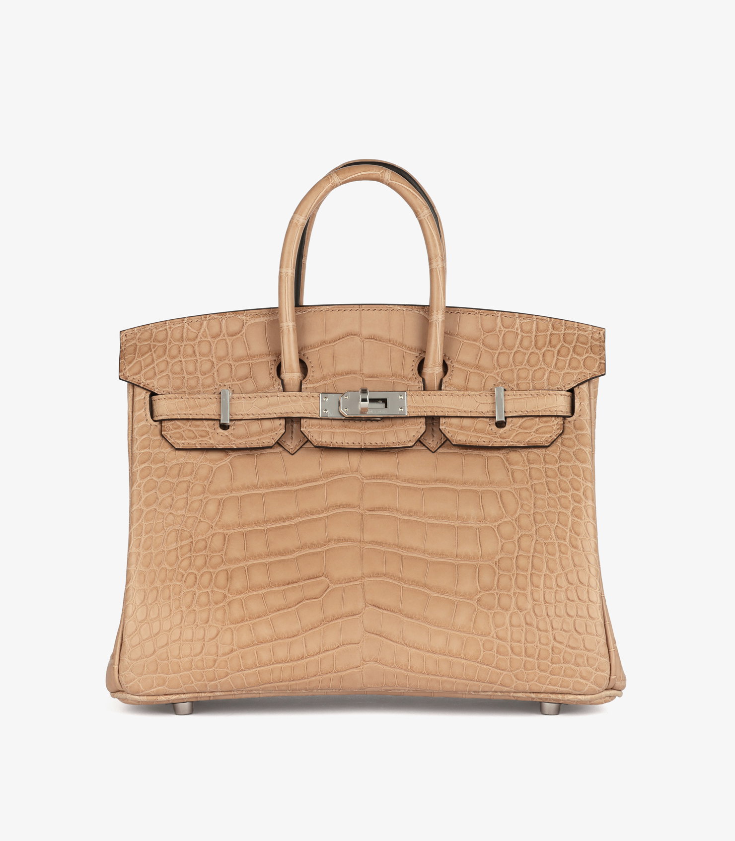 Chai Matte Mississippiensis Alligator Leather Birkin 25cm Retourne