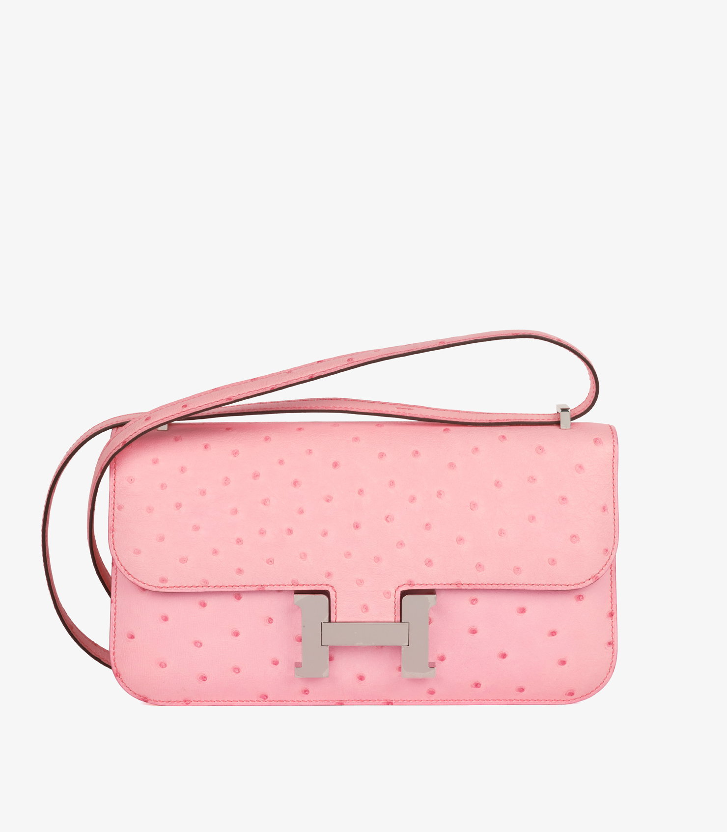 Bubblegum Ostrich Leather Constance Elan