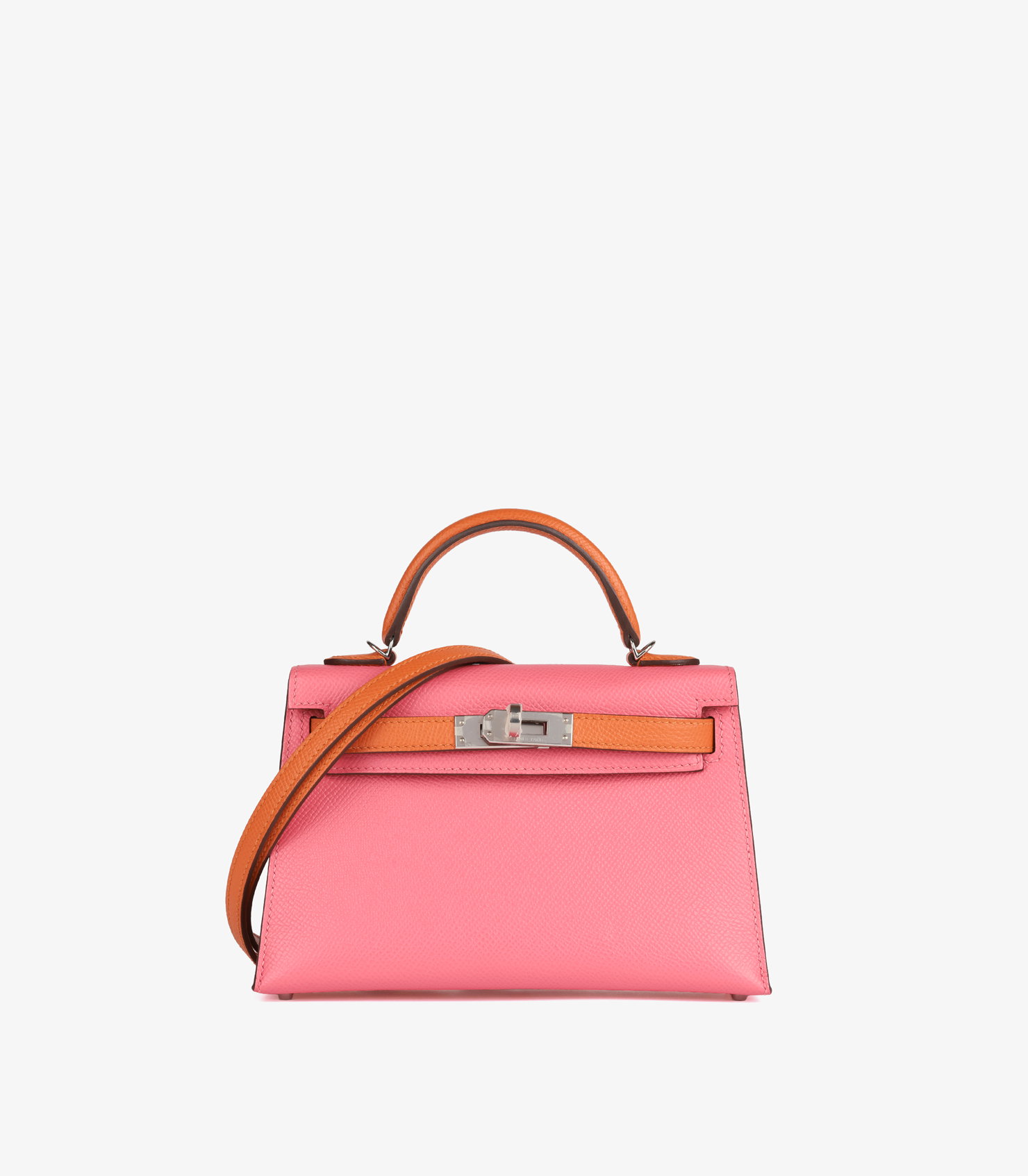 Rose Azalee & Orange H Epsom Leather HSS Special Order Kelly 20cm II Sellier