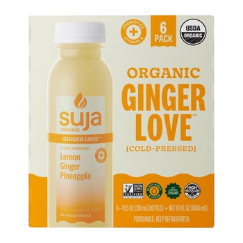 Suja Organic Ginger Love Cold Pressed, 10.5 oz, 6-Count