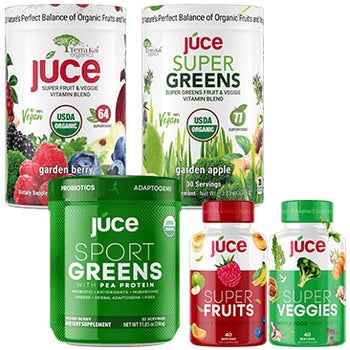 Terra Kai USDA Organic Juice Garden Berry, Garden Apple, Sports Greens or Fruits & Veggies Capsules