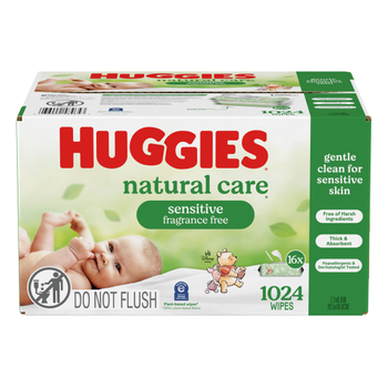 Huggies Natural Care Sensitive Baby Wipes, 1,024-Count