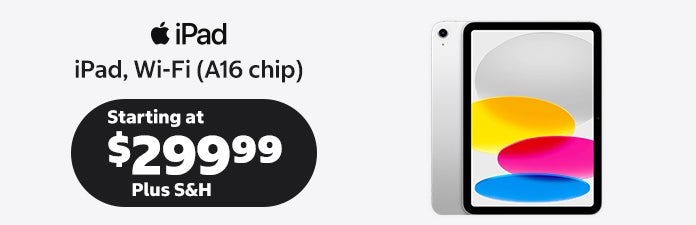 iPad, Wi-FI A16 chip $40 OFF