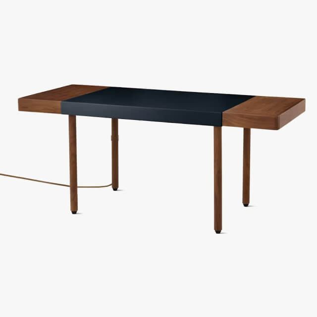 View New Canaan Leatherwrap Sit-to-Stand Desk
