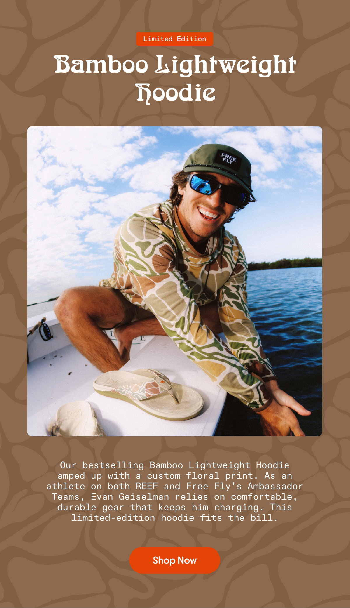 Shop the Limited-Edition Free Fly x REEF Bamboo Lightweight Hoodie