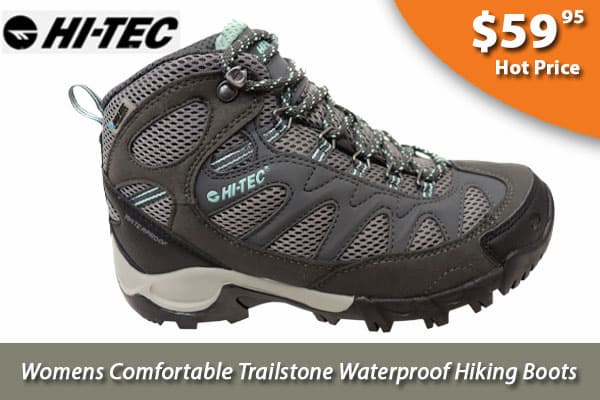 Hi Tec Womens Comfortable Trailstone Waterproof Hiking Boots