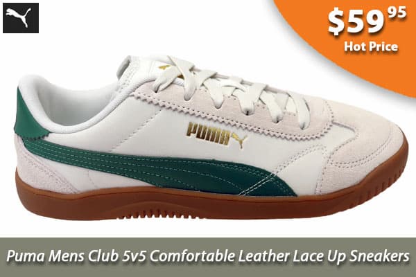 Puma Mens Club 5v5 Lux OG Comfortable Lace Up Sneakers