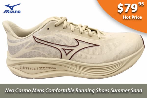 Mizuno Neo Cosmo Mens Comfortable Running Shoes Summer Sand
