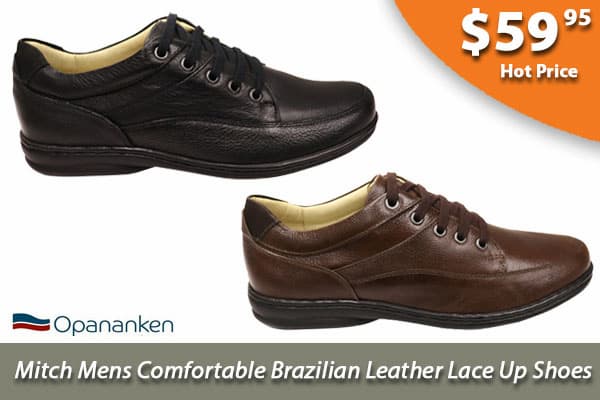 Opananken Mitch Mens Comfortable Brazilian Leather Lace Up Shoes