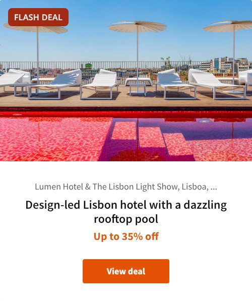 Design-led Lisbon hotel with a dazzling rooftop pool