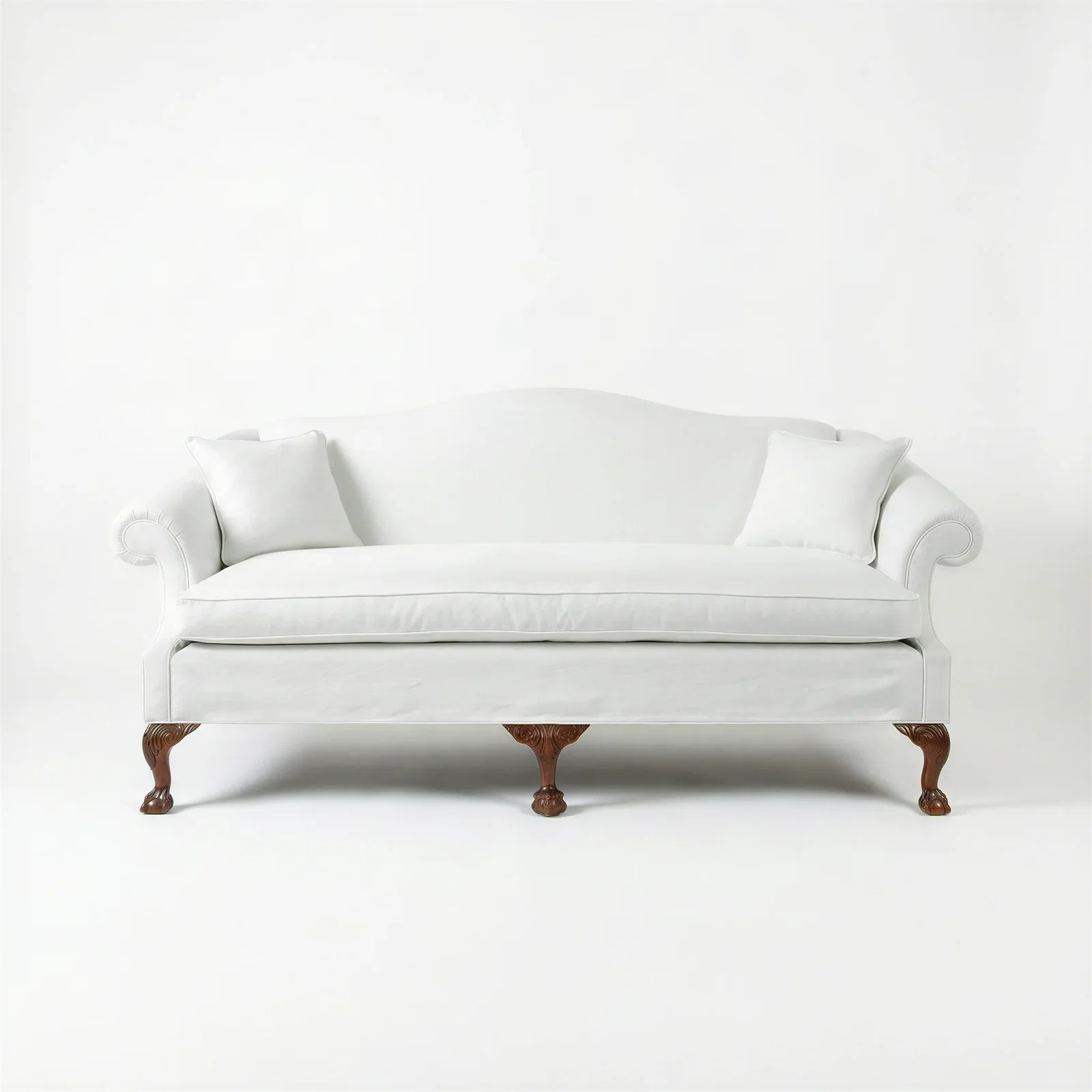 Henrietta Sofa in Cotton Linen Snow Drop