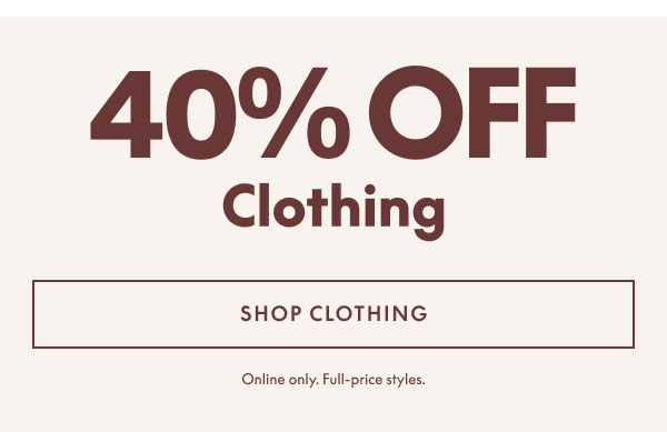 Clothing 40% Off
