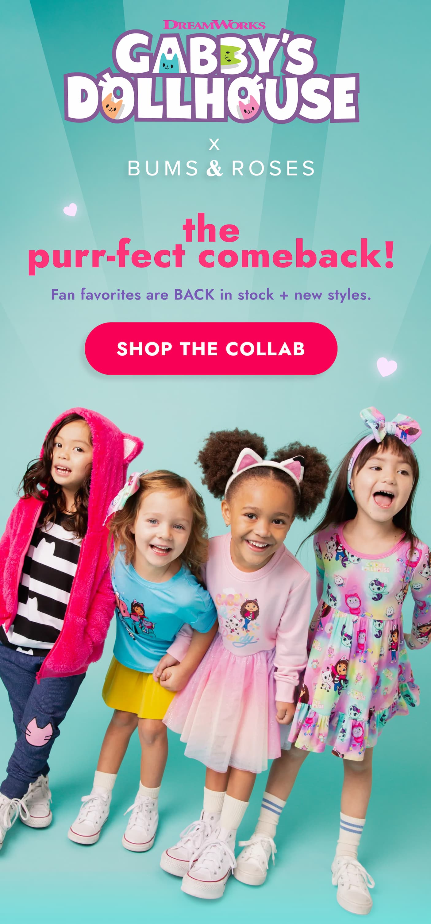 Shop GABBY'S DOLLHOUSE x BUMS & ROSES Exclusive Collection