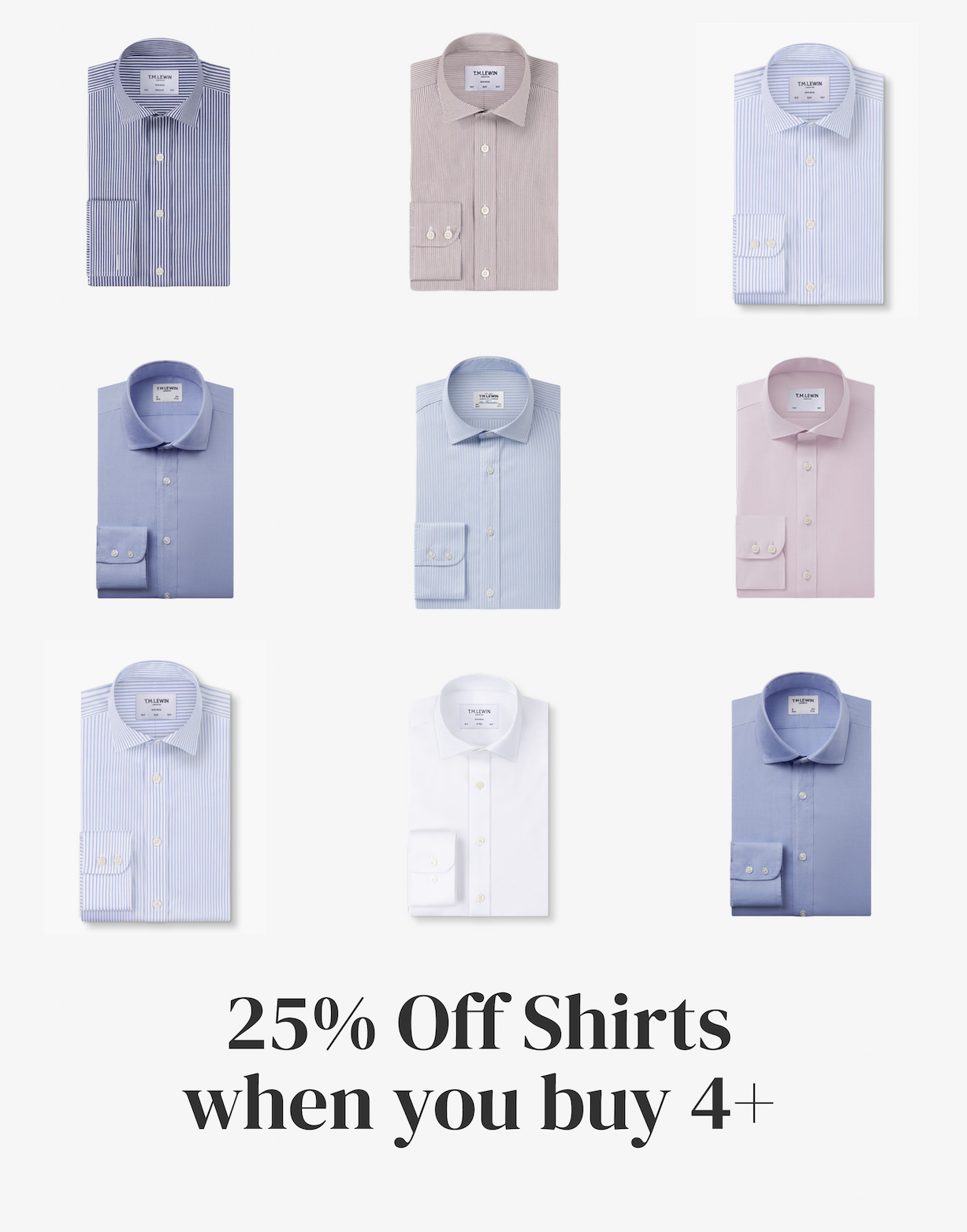 25% off Shirts 