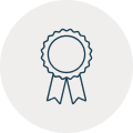 An icon of an award ribbon.